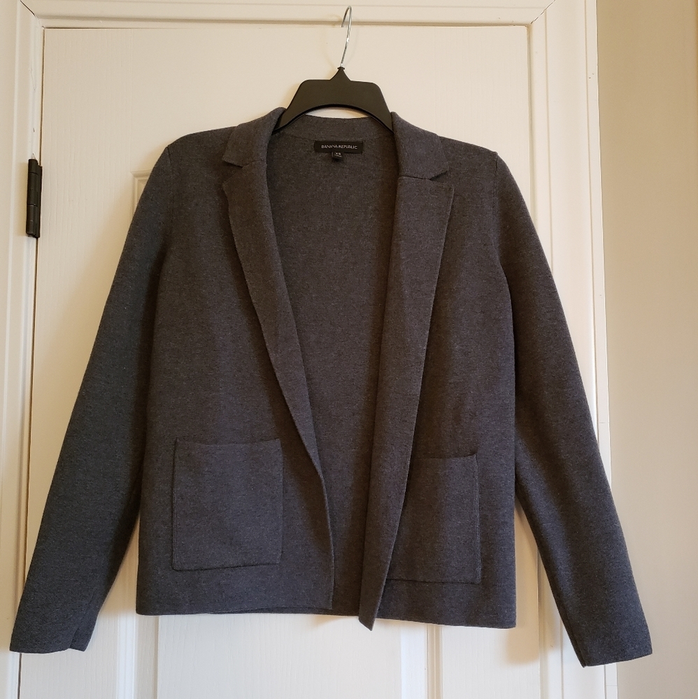 Banana Republic dark grey sweater jacket